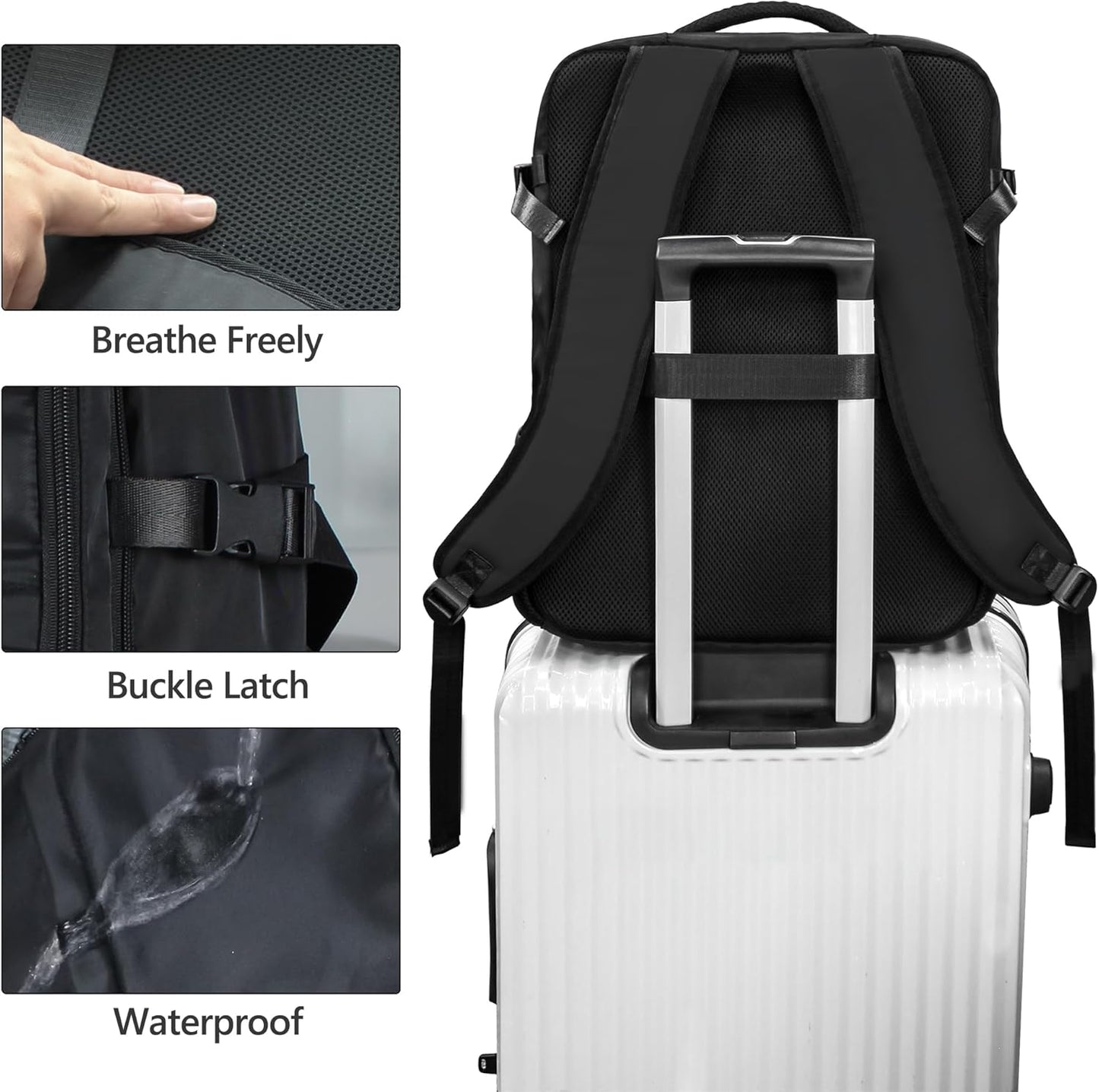 Travel Backpack with Vacuum Bag, 60L Seal Compression Air Vac Back Pack with ...
