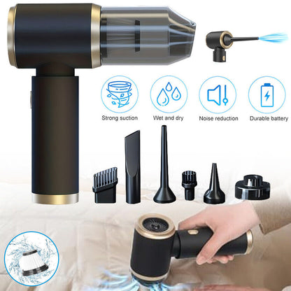 Mini 4 in 1 Upgrade Car Vacuum Cleaner Air Blower Wireless Handheld Rechargeable