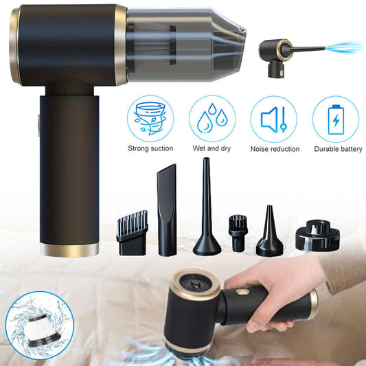 Mini 4 in 1 Upgrade Car Vacuum Cleaner Air Blower Wireless Handheld Rechargeable