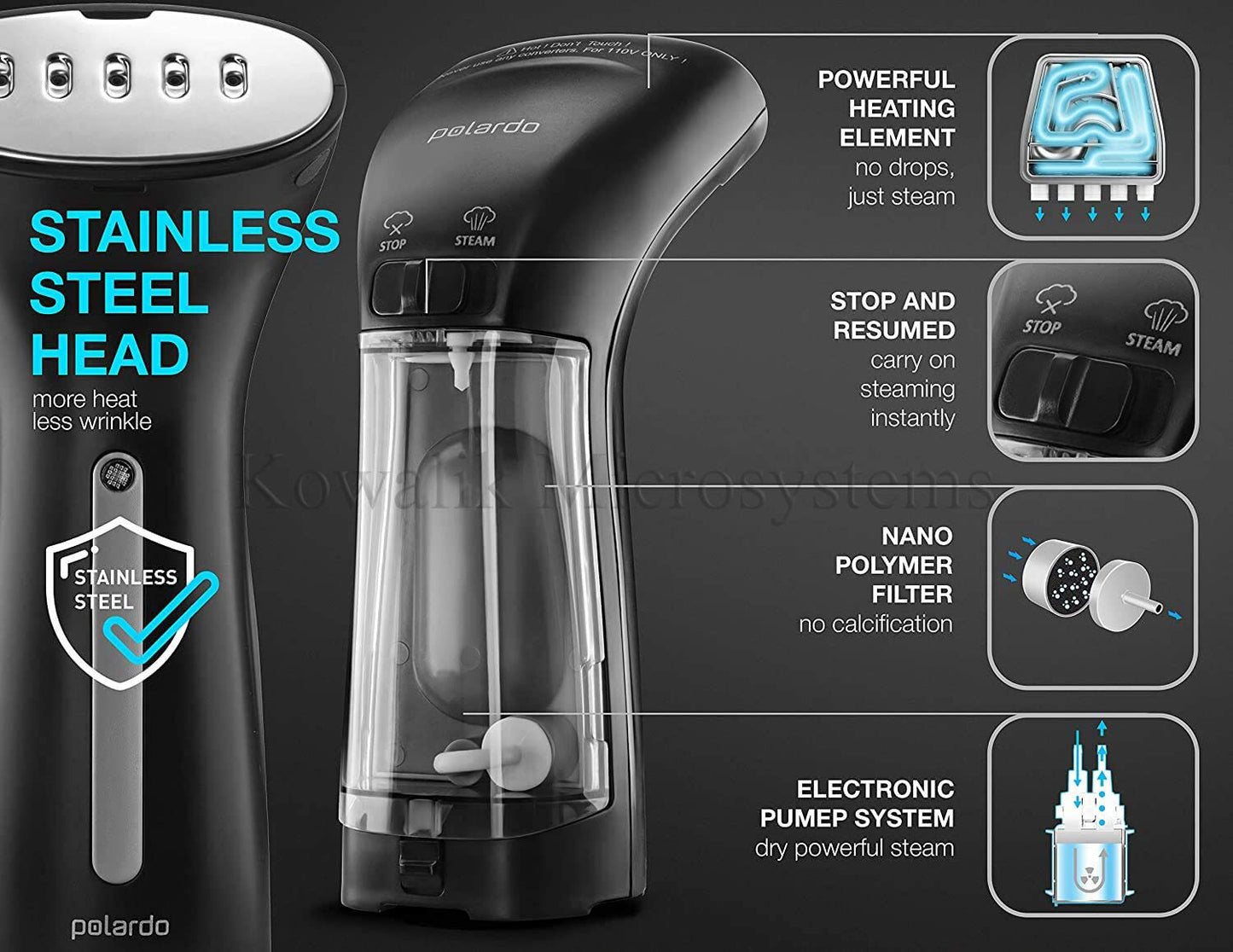 Travel Size Compact Travel Garment Steamer for Clothes to Go and Home Safe ..