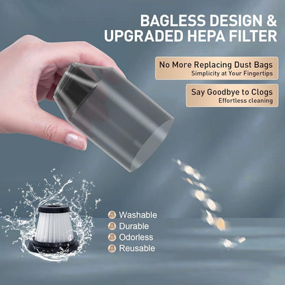 Mini 4 in 1 Upgrade Car Vacuum Cleaner Air Blower Wireless Handheld Rechargeable