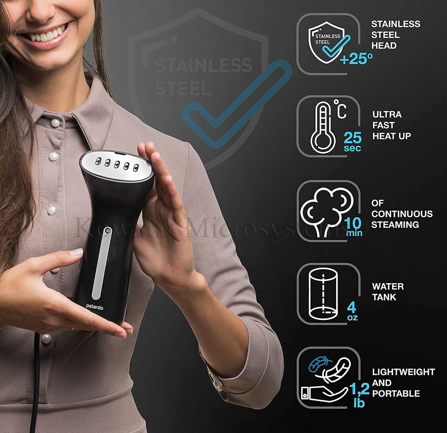 Travel Size Compact Travel Garment Steamer for Clothes to Go and Home Safe ..