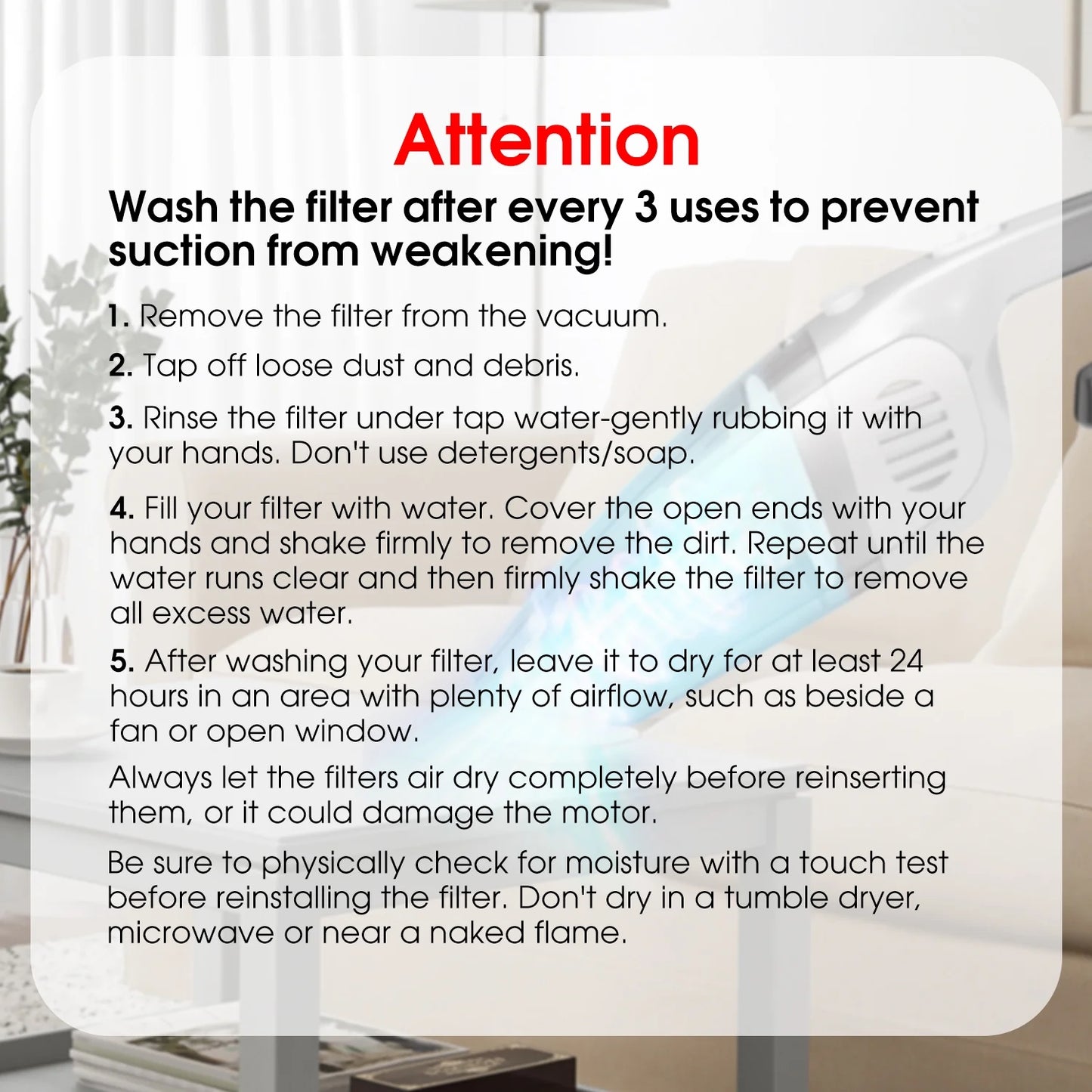 Portable Car Vacuum Cleaner, 120W Cordless Portable Duster Handheld Vacuum, Black