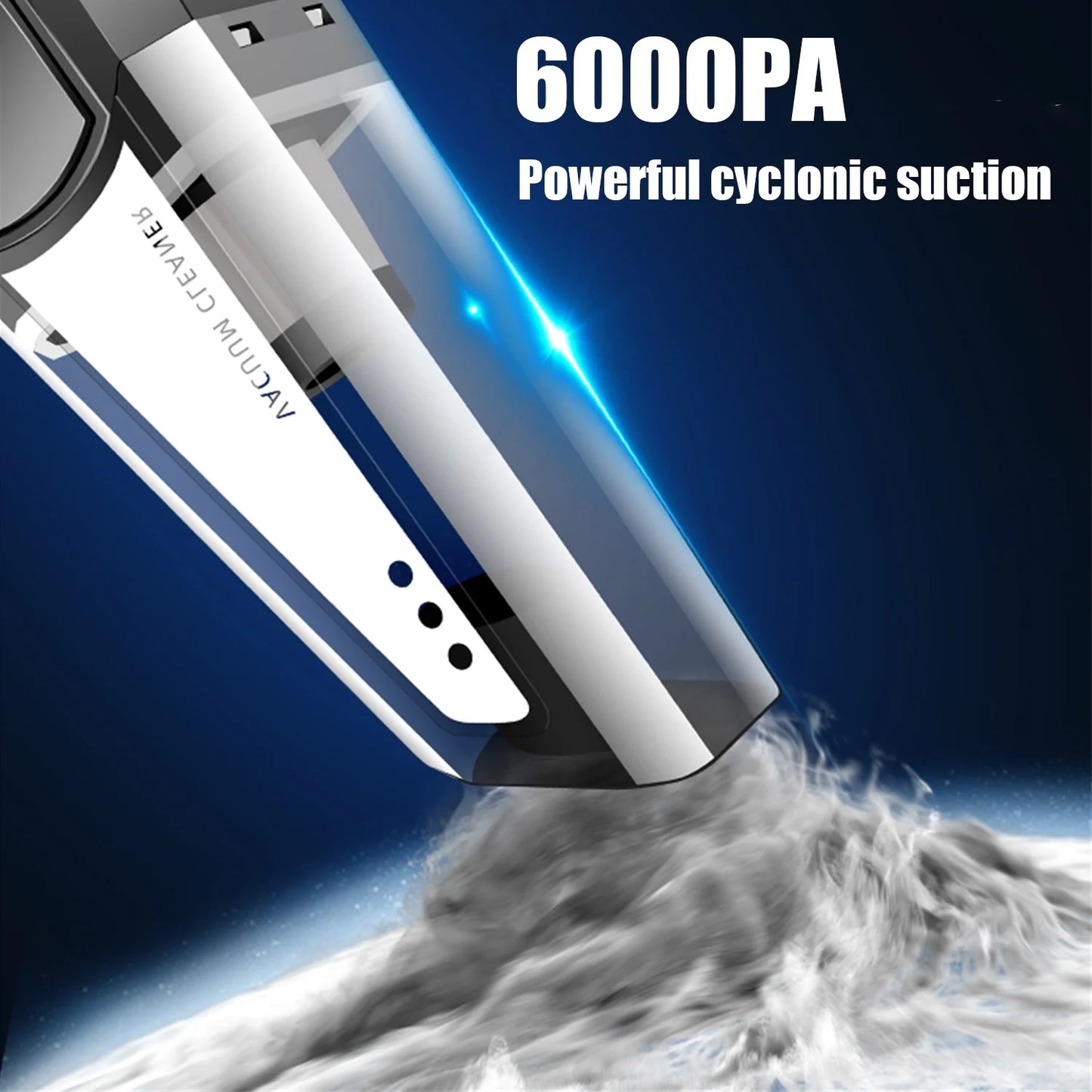 Portable Car Vacuum Cleaner, 120W Cordless Portable Duster Handheld Vacuum, Black