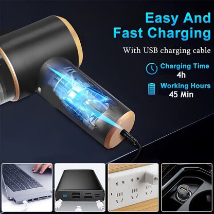 Mini 4 in 1 Upgrade Car Vacuum Cleaner Air Blower Wireless Handheld Rechargeable