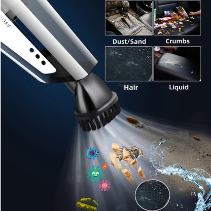 Portable Car Vacuum Cleaner, 120W Cordless Portable Duster Handheld Vacuum, Black