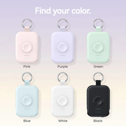 Portable Charger, 5000Mah Power Bank - Apple Watch Charger with Built-In Cables,Travel-Ready Portable Charger for Iphone 17/ 16/15/14 ,Android ,Apple Watch Ultra2/11/10/9/8, Green