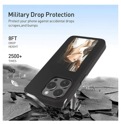 Smart NFC E-Ink Screen DIY Images Back Case for Iphone 16 Pro Max